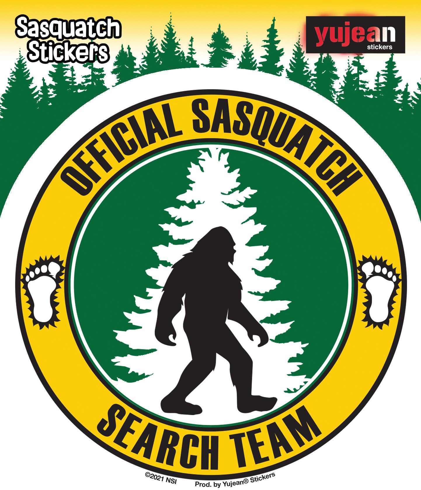 Sasquatch Search Team Sticker- Jumbo