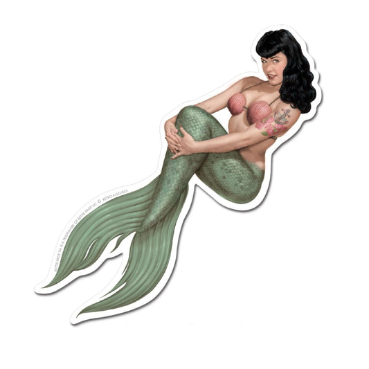 Bettie Page Mermaid Bettie Vinyl Sticker