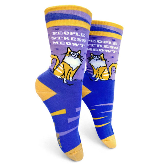 People Stress Meowt - Womens Crew Socks