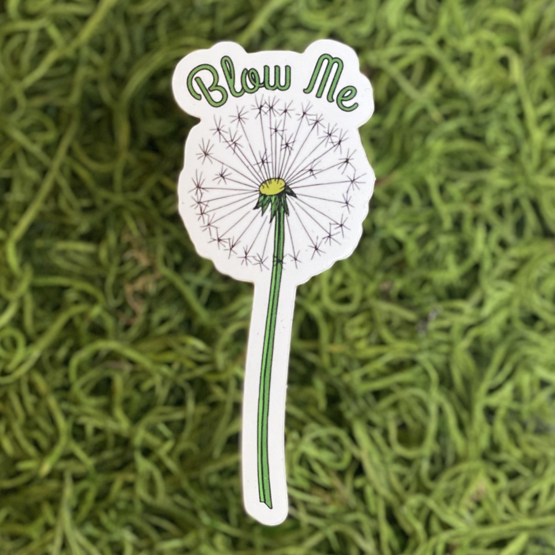 Blow Me Dandelion Vinyl Sticker