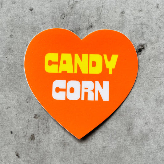 Candy corn Heart Sticker