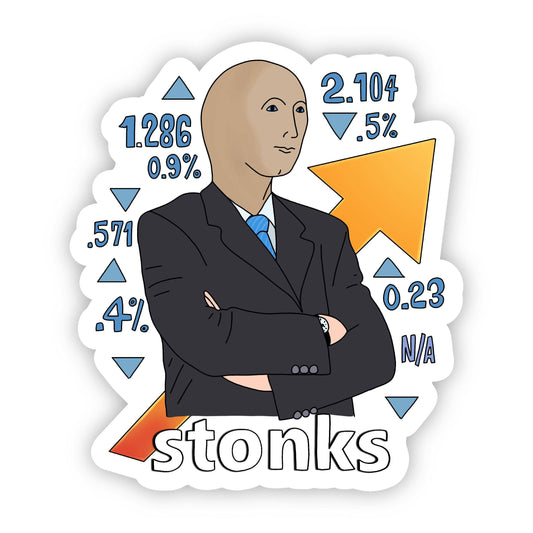 Stonks meme sticker