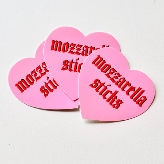 Mozzarella sticks Heart Sticker