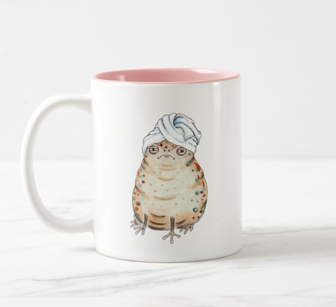 Toad in a Towel mug
