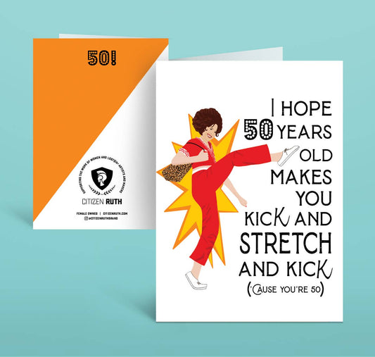 Sally O'Malley 50 Years Old Card