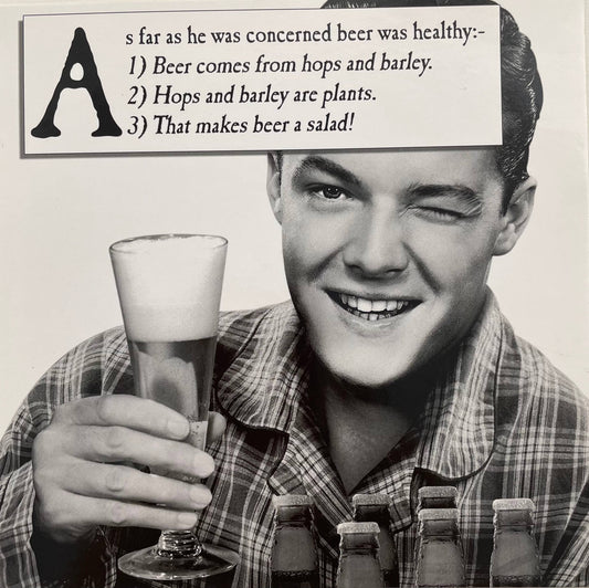 Beer Salad Birthday Greeting Card