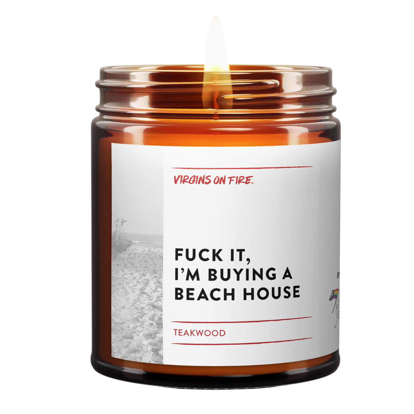 FUCK IT, I'M BUYING A BEACH HOUSE (Teakwood) ☀️ Soy Candle
