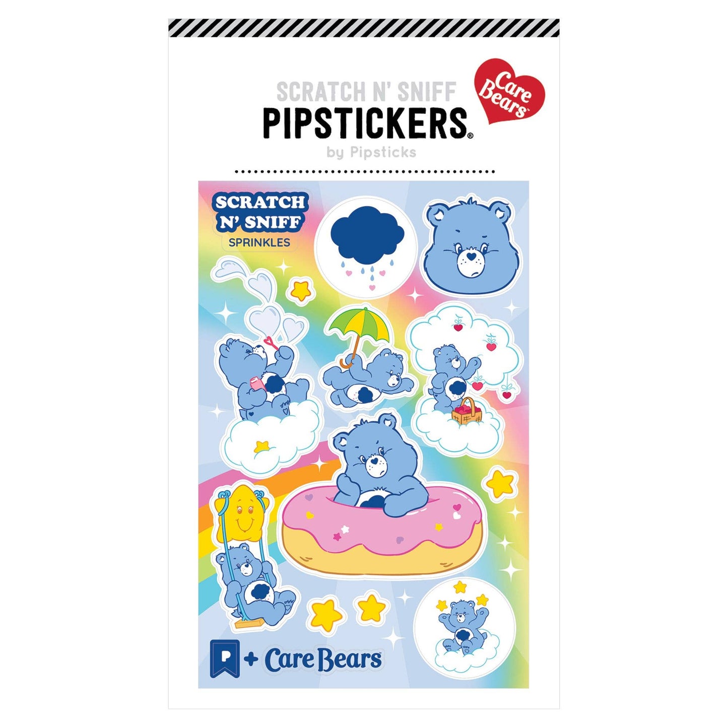 Fluffy Grumpy Bear Scratch 'n Sniff Stickers