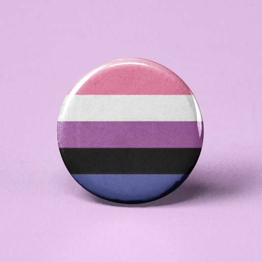 Genderfluid Flag Pinback Button