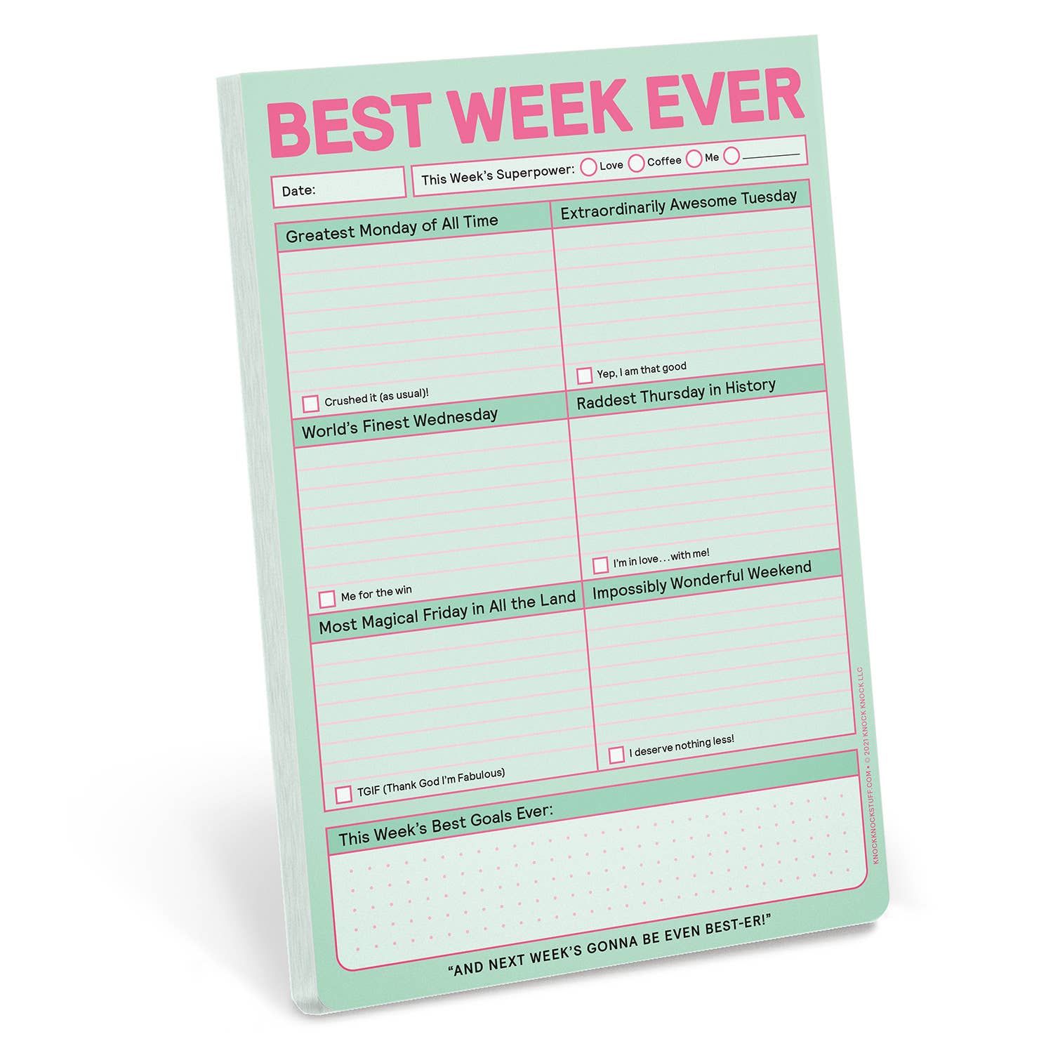Best Week Ever Pad Notepad – Snark Gifts