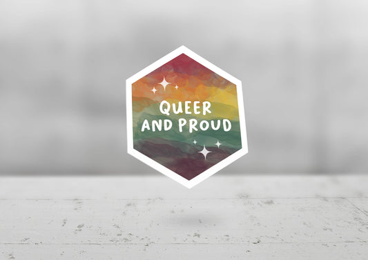 Queer and Proud - Glossy Sticker