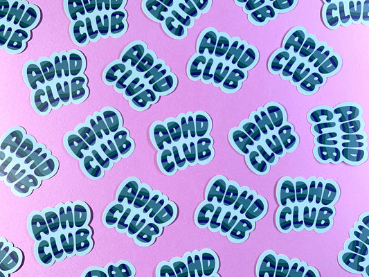 ADHD Club Vinyl 3" Sticker