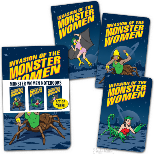 Monster Women Pocket Notebook Set