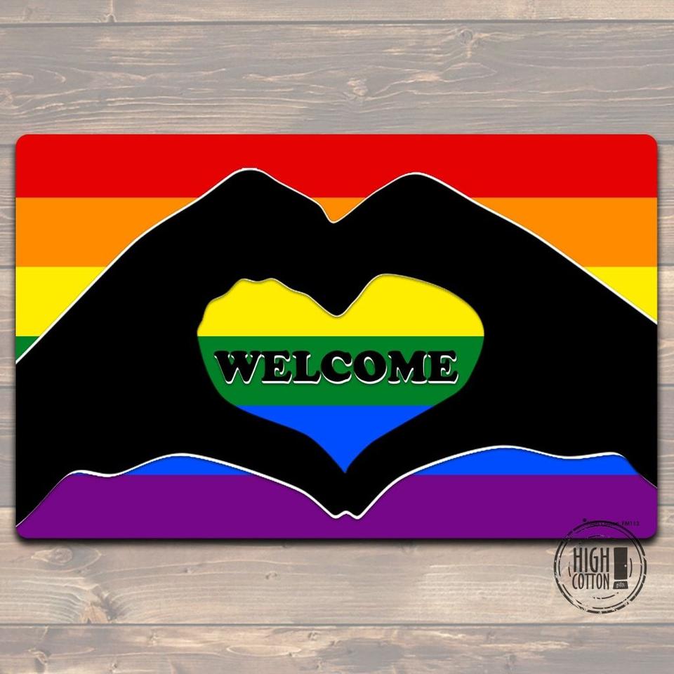 Pride Love Welcome Mat